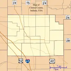 Cyclone is located in Clinton County, Indiana