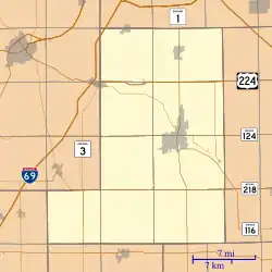 Dillman is located in Wells County, Indiana