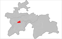 Location of the district in Tajikistan