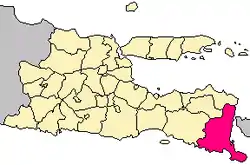 Location within East Java