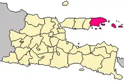 Location within East Java