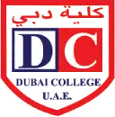 Dubai College Emblem. Bold letters "DC", with full name displayed in Arabic & English.