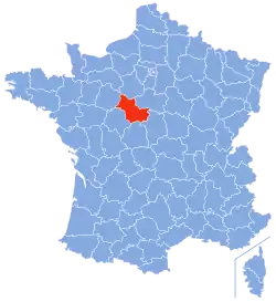 Location of Loir-et-Cher in France