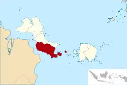 Location within Bangka Belitung Islands