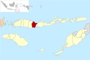 Location within East Nusa Tenggara