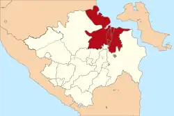 Location within South Sumatera