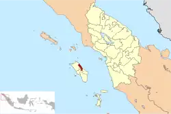 Location within North Sumatra