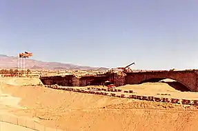 Bridge reconstruction at Lake Havasu in March 1971