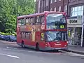 Transdev London Scania OmniDekka bodied Scania N94UD in Pinner in June 2008