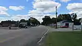 Looking west at the intersection of US Highway 50 and Ohio Highway 327