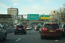 Vehicles on a heavily congested highway