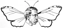 Cartoon of Brownell as a "Pretty Moth"