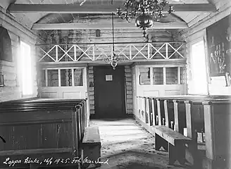 Interior view of the church that burned down in 1944