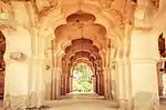 Multifoil arches inside Lotus Mahal, Hampi, India. An example of Vijayanagara architecture from the 16th century.