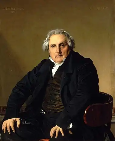 Portrait of Louis Francois Bertin, by Dominique Ingres (1832 Salon)