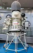 Luna 9 on display at the Tsiolkovsky State Museum of the History of Cosmonautics.