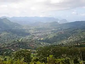 An aerial view of Lushoto.