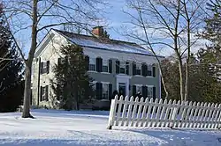 The Luther B. Ranney Farmhouse, a historic site in the village