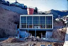 Southern (Lyttelton) portal of the Lyttelton road tunnel under construction in 1964