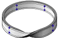 The Wagner graph drawn on the Möbius strip.