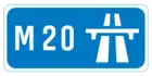 M20 motorway shield}}