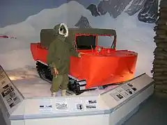 M29C Weasel in Arctic finish in a display at the U.S. Army Transportation Museum