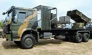 MAM-01(Upgraded Version) rocket artillery system of Myanmar Army