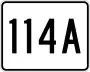 Route 114A marker