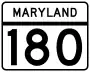 Maryland Route 180 marker