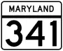 Maryland Route 341 marker