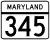 Maryland Route 345 marker