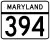 Maryland Route 394 marker