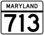 Maryland Route 713 marker