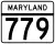 Maryland Route 779 marker