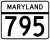 Maryland Route 795 marker