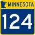 Trunk Highway 124 marker