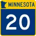 Trunk Highway 20 marker