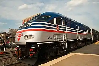 VRE train at Manassas station