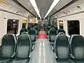 First class seating in a MTR Metro Cammell EMU