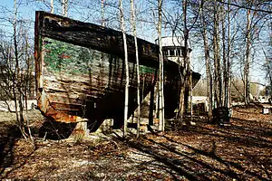 The dry docked Chacon in Chugiak, Alaska.