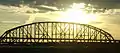 The MacArthur Bridge seen from the Poplar Street Bridge