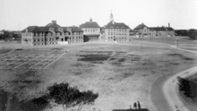 Macdonald Physics Building (1893); Macdonald Engineering Building (1907), Assembly Hall (1906) Strathcona Medical Building (1907), at Macdonald Campus, McGill University