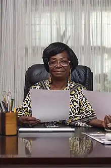 Image of Yvette Ngwevilo Rekangalt in her office