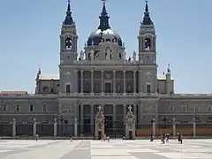 Cathedral as seen from Royal Palace of Madrid