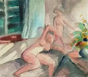 Interieur mit weiblichen Akten, 1925