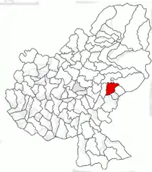 Location in Mureș County