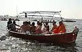 Shri Kesavananda Bharati Swamiji with devotees at Maha Kumbha Mela held at Allahabad in Feb 2013.