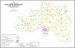 Map showing Rajapur Kanspur (#954) in Maharajganj CD block