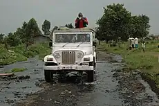 Jeep near Nyanzale