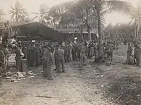 The first mail call in almost three months for Marine Aircraft Group 45., 1944